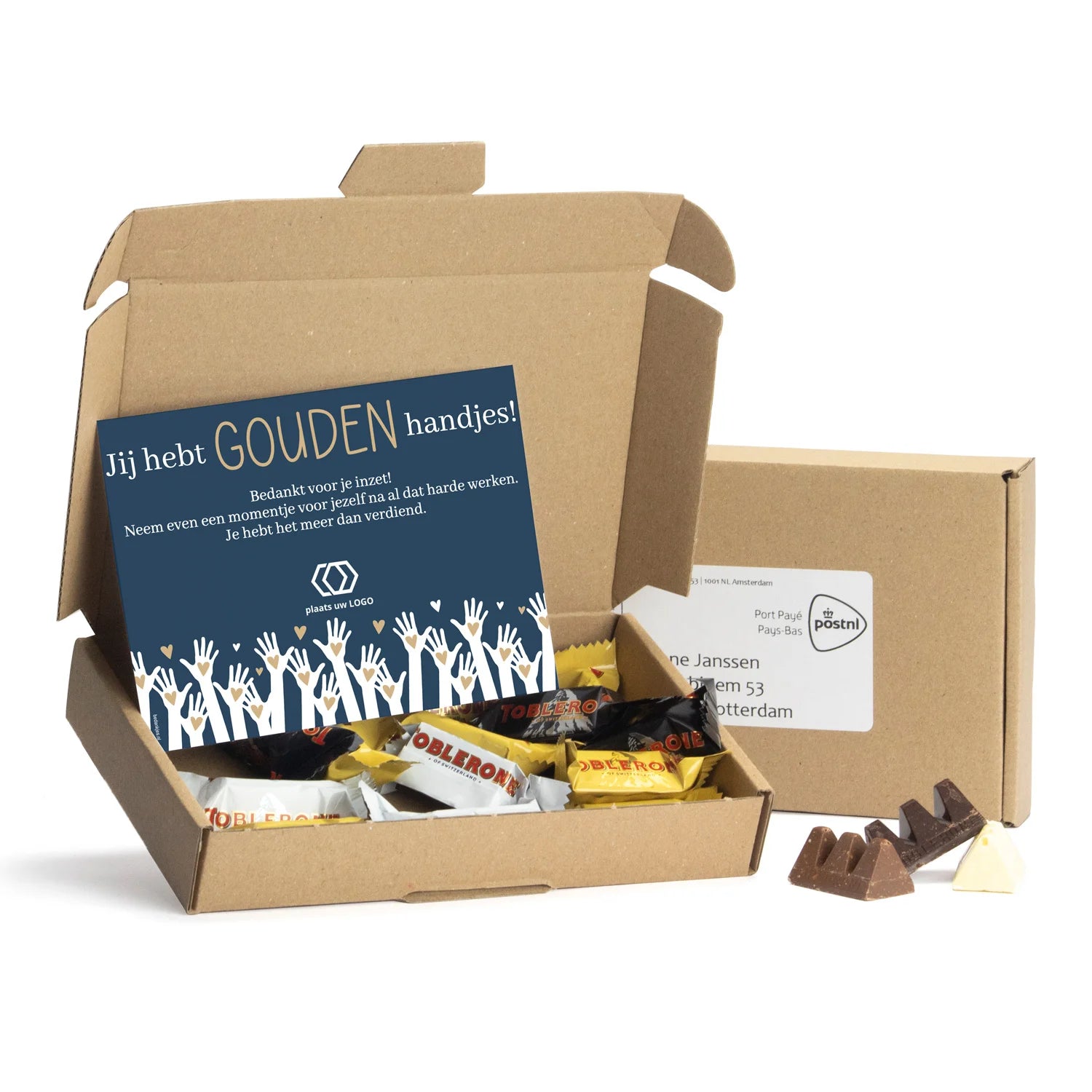 Pakket met Toblerone chocolade - Brievenbus