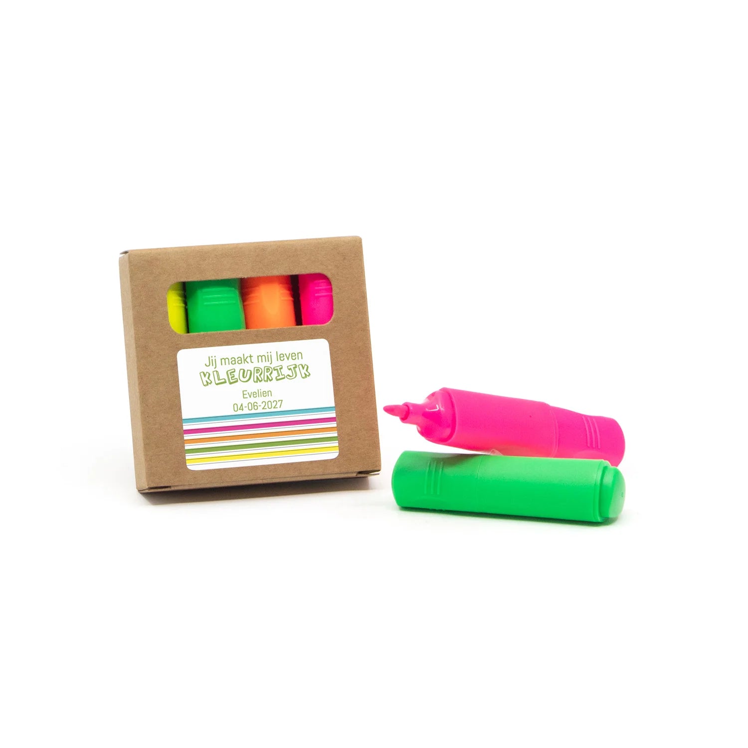 Markeerstiftjes met sticker - Communie meisjes - Bedankjes.nl