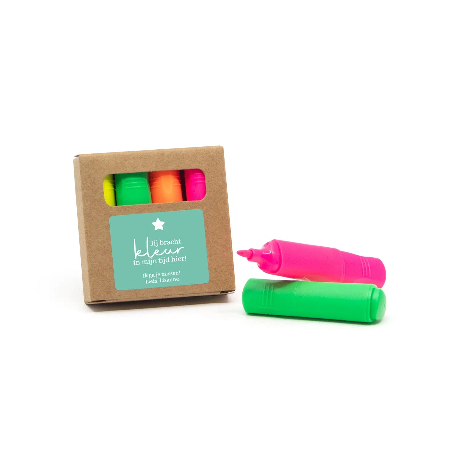 Markeerstiftjes met sticker - Collega - Bedankjes.nl