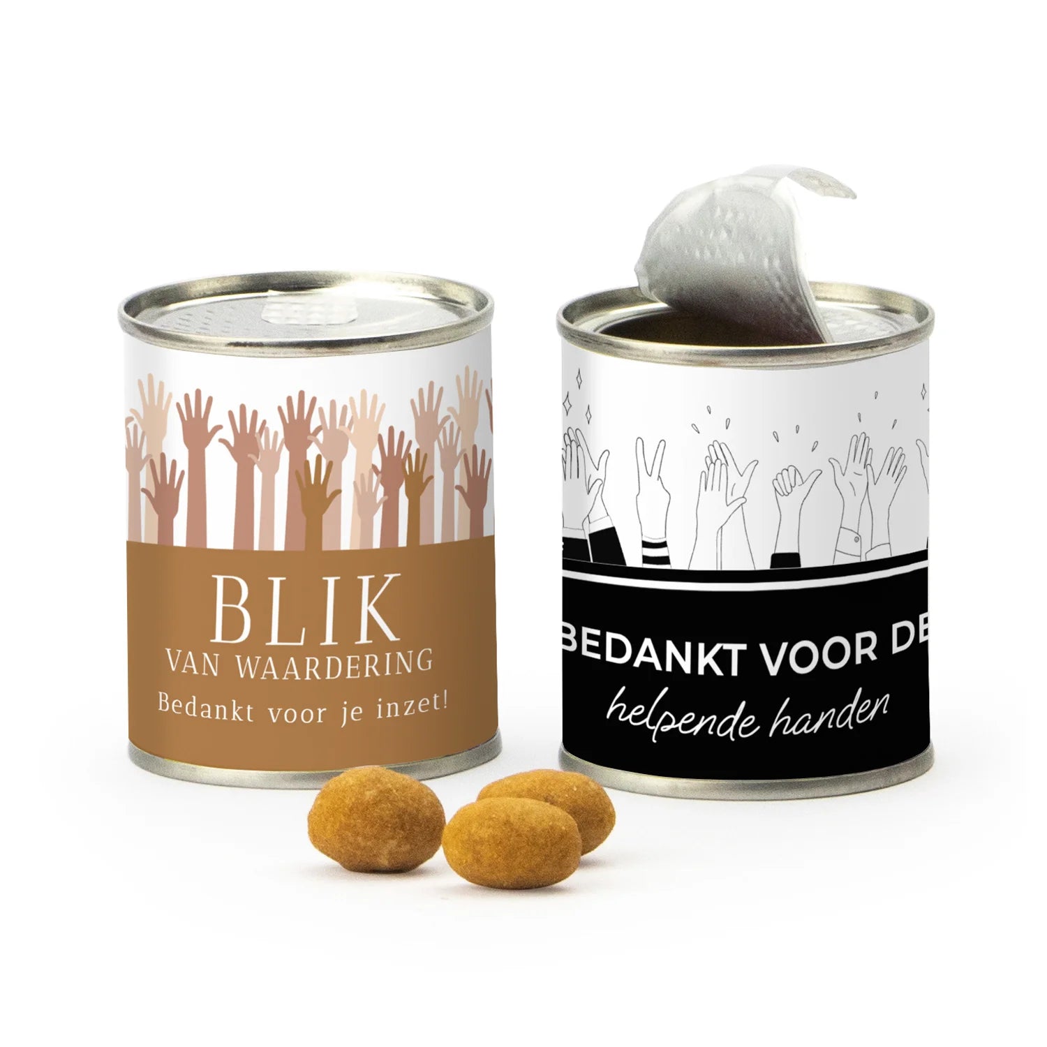 Blikje Borrelnootjes met logo - Zakelijk