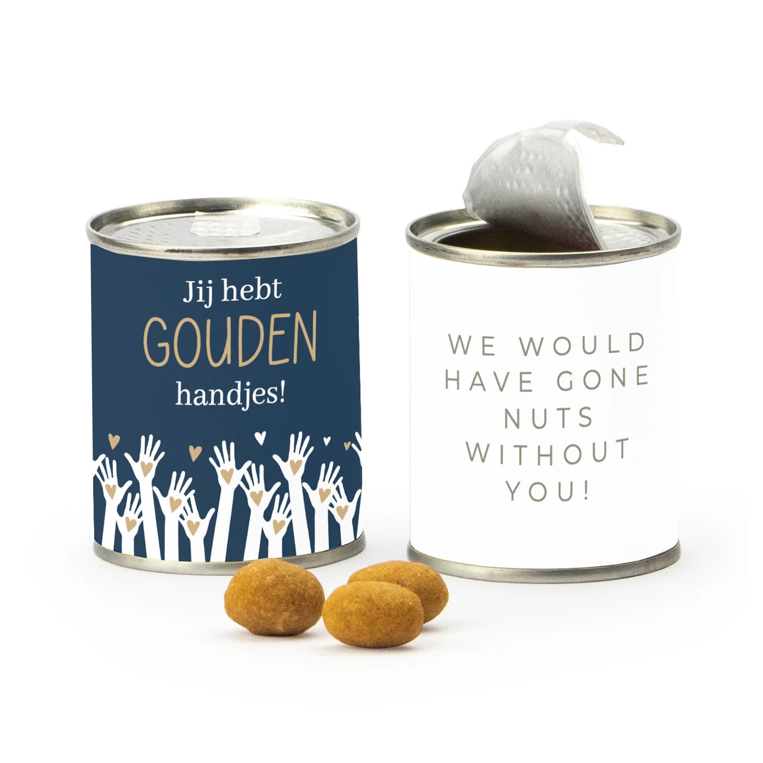 Blikje Borrelnootjes met logo - Zakelijk