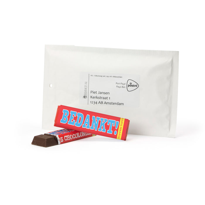 Tony Chocolonely 50 gram versturen - Verpleging