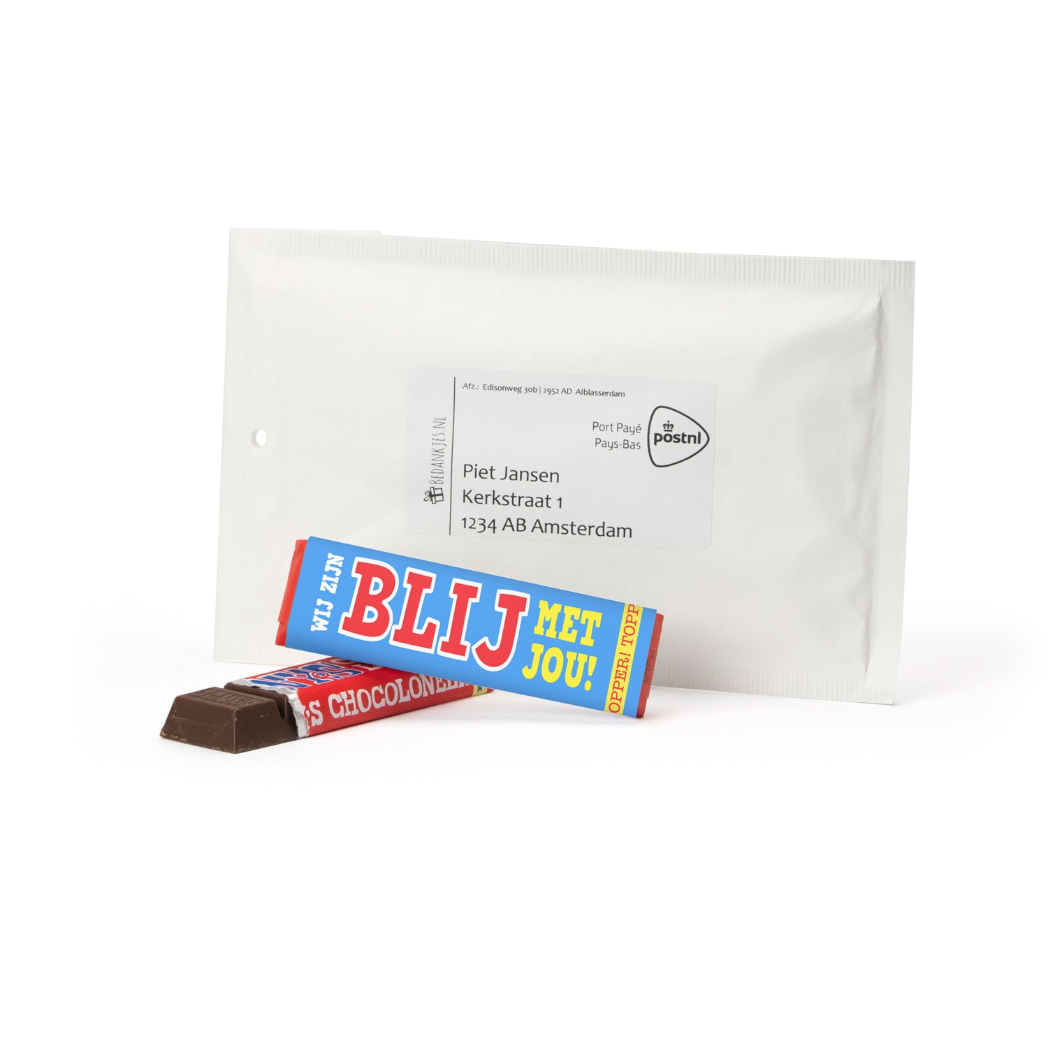 Tony Chocolonely 50 gram versturen - Brievenbus