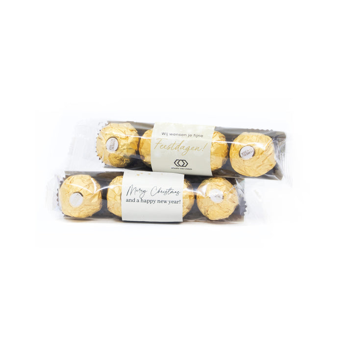 Ferrero Rocher 4 stuks met eigen logo - Kerst