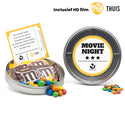 Filmblik met Pathé Thuis code en M&M's - Bedankjes.nl