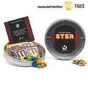 Filmblik met Pathé Thuis code en M&M's - Bedankjes.nl