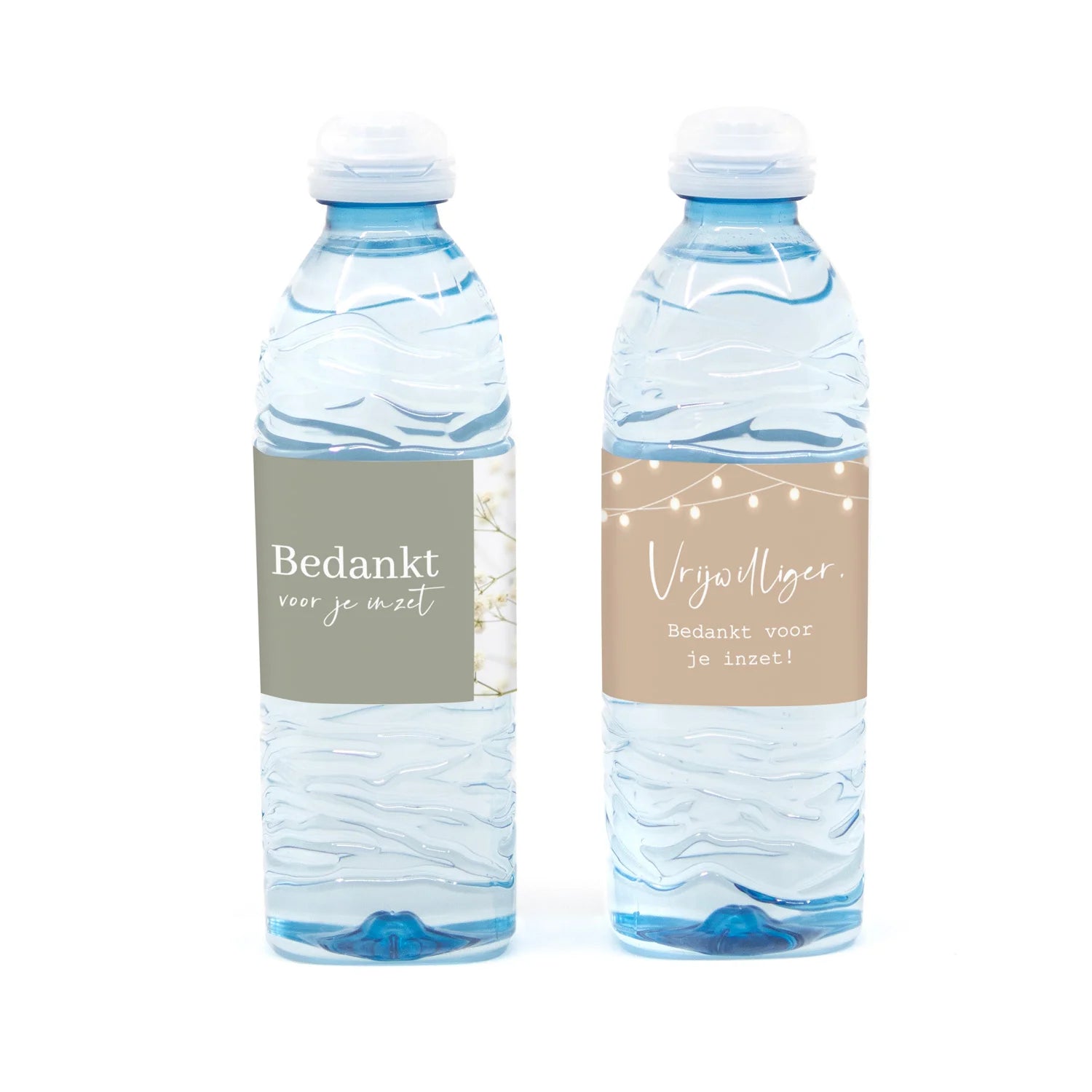 Flesje water met eigen etiket - Vrijwilliger