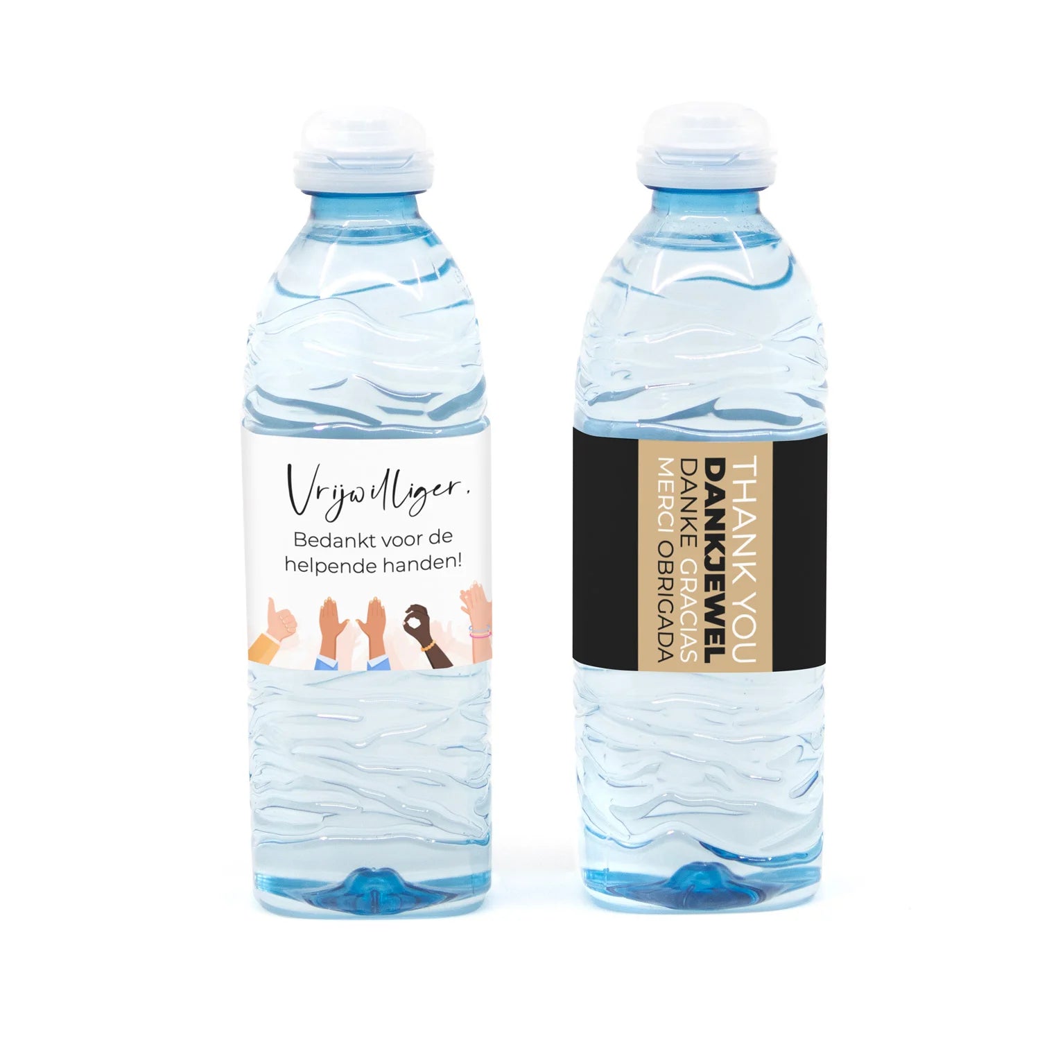 Flesje water met eigen etiket - Vrijwilliger