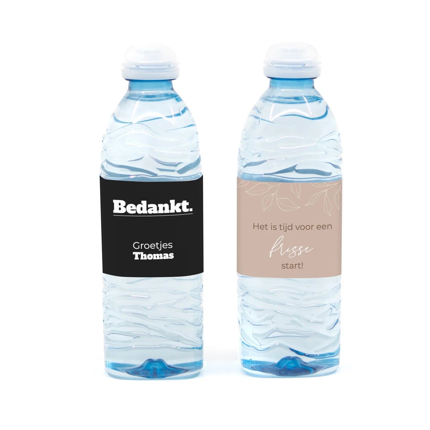 Flesje water met eigen etiket - Afscheid Collega - Bedankjes.nl
