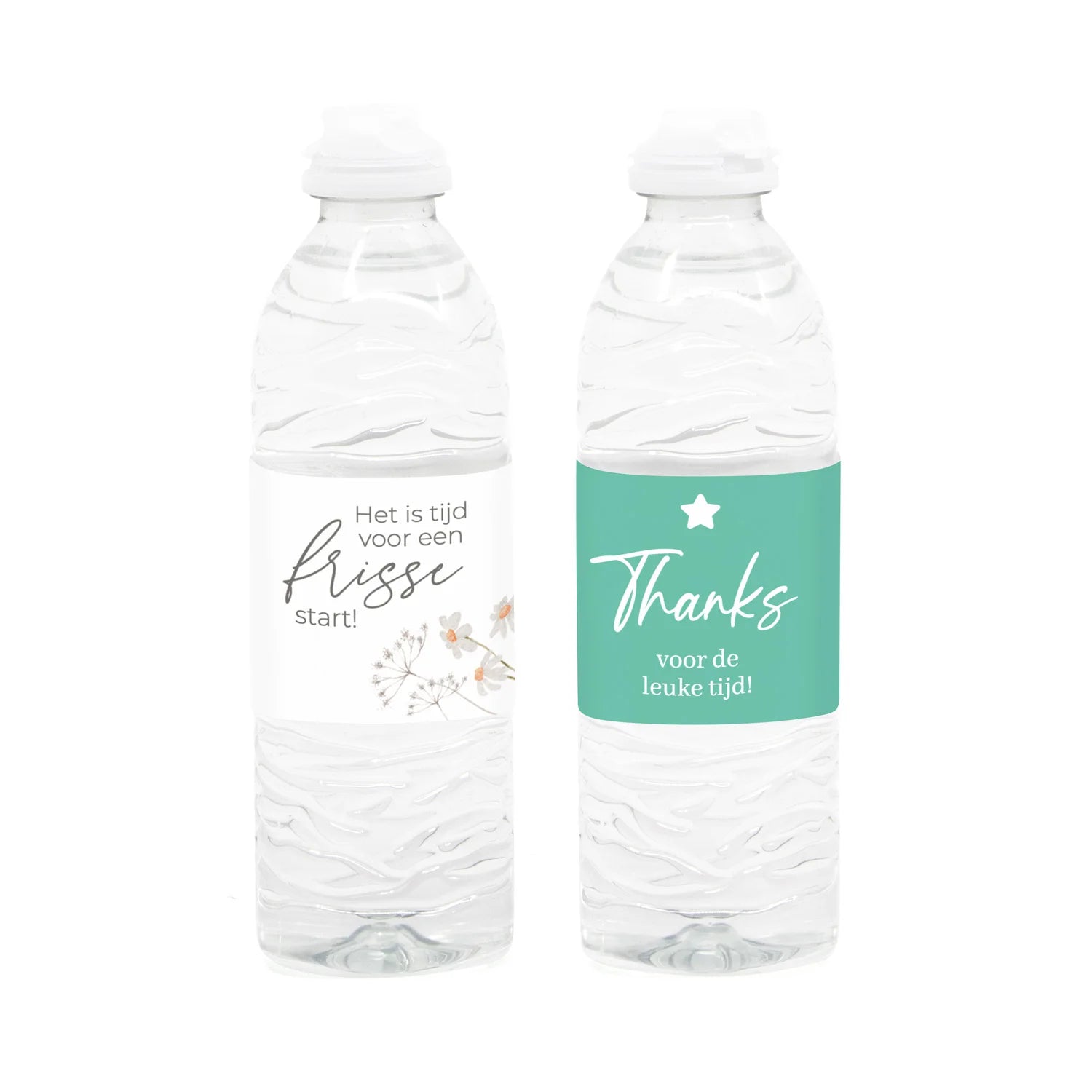 Flesje water met eigen etiket - Afscheid Collega - Bedankjes.nl