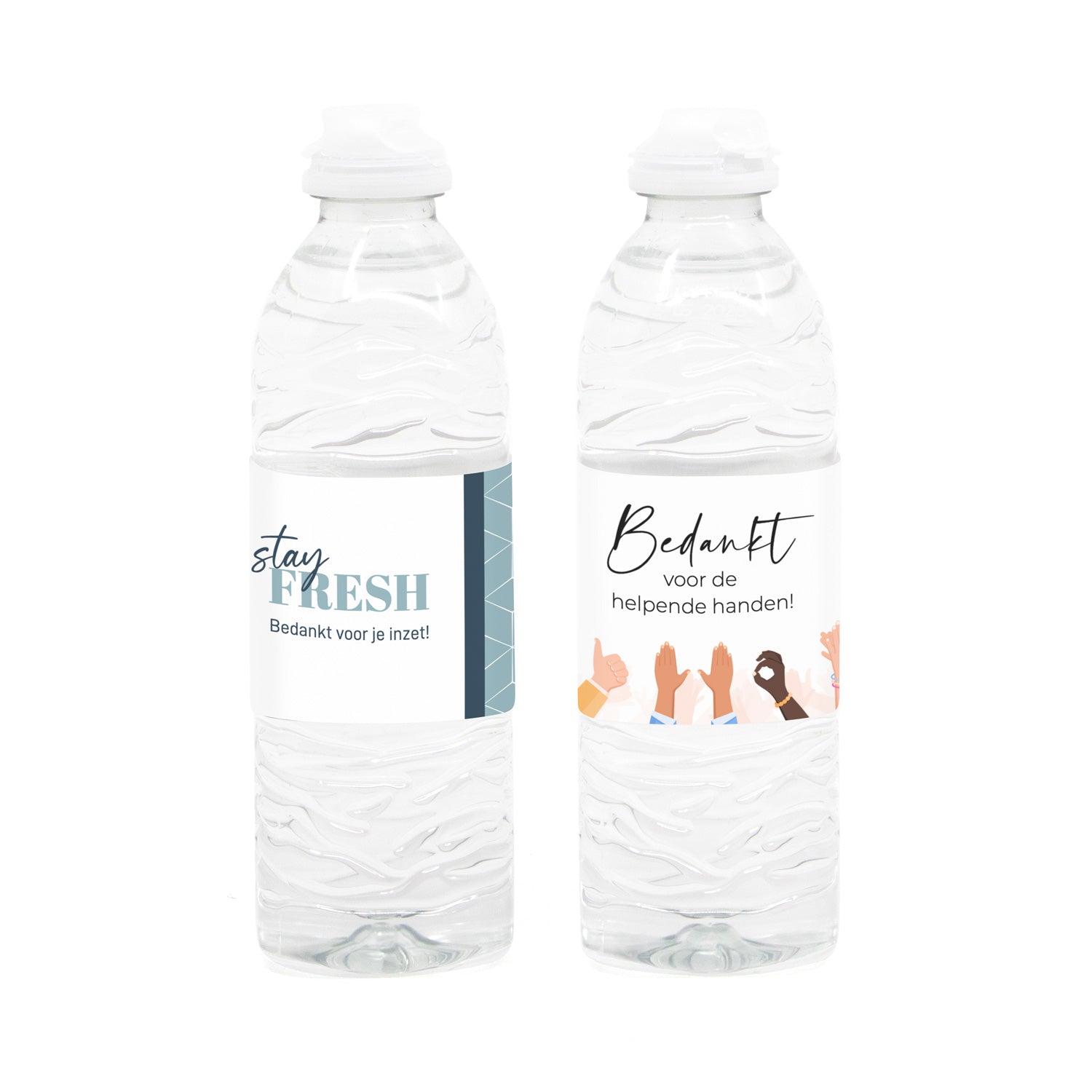 Flesje water wit met eigen etiket - Zakelijk