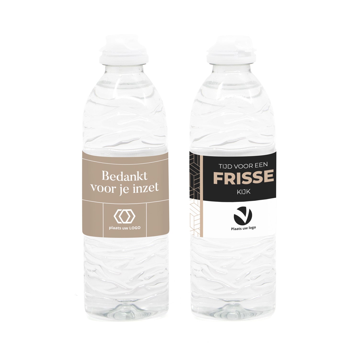 Flesje water wit met eigen etiket - Zakelijk