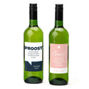 Fles Witte wijn met eigen etiket - Afscheid Collega's - Bedankjes.nl