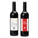 Fles Rode wijn met eigen logo op etiket - Kerst - Bedankjes.nl