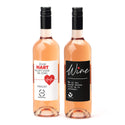 Fles Rosé wijn met eigen logo op etiket - Verpleging - Bedankjes.nl