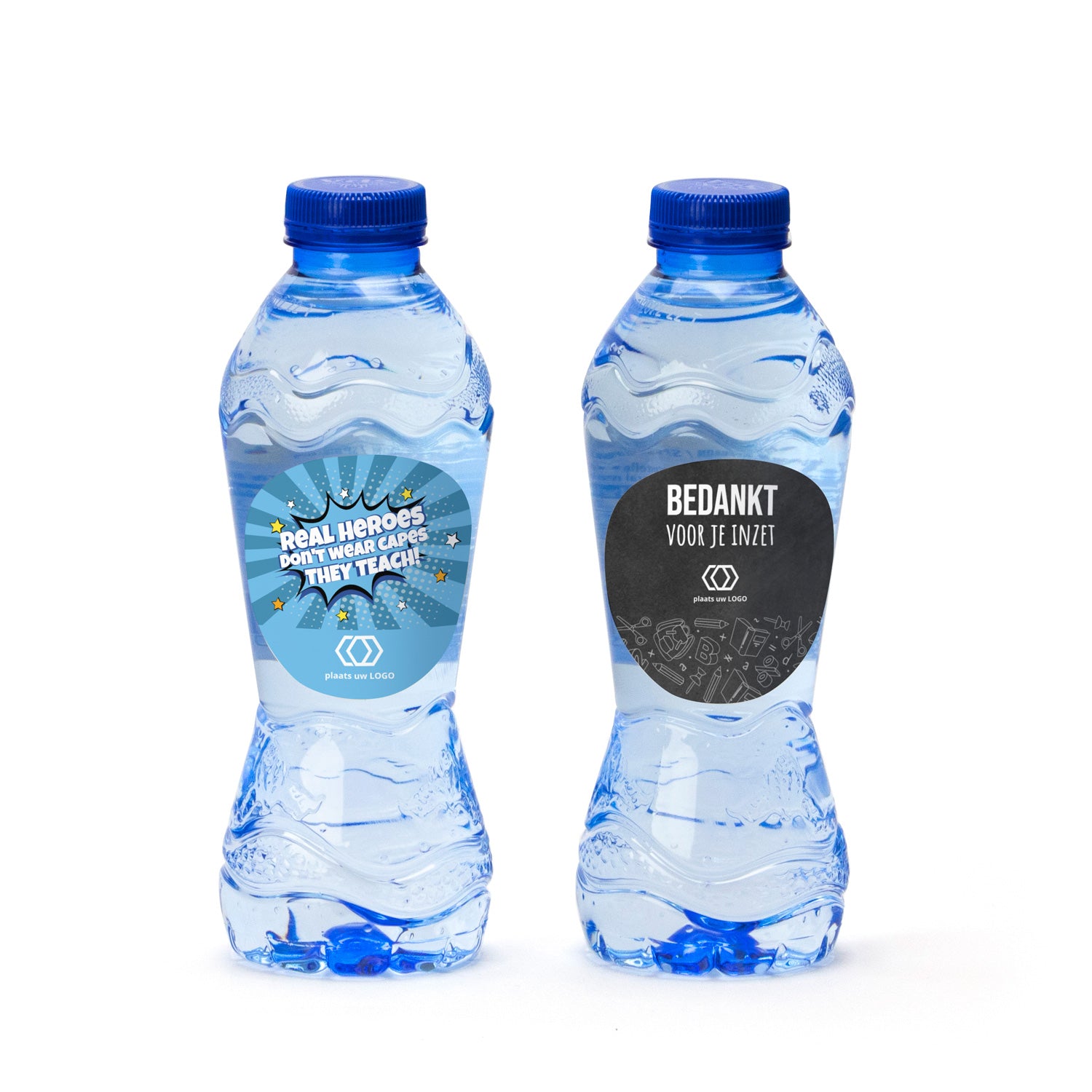 Flesje water met eigen etiket - Leraar - Bedankjes.nl