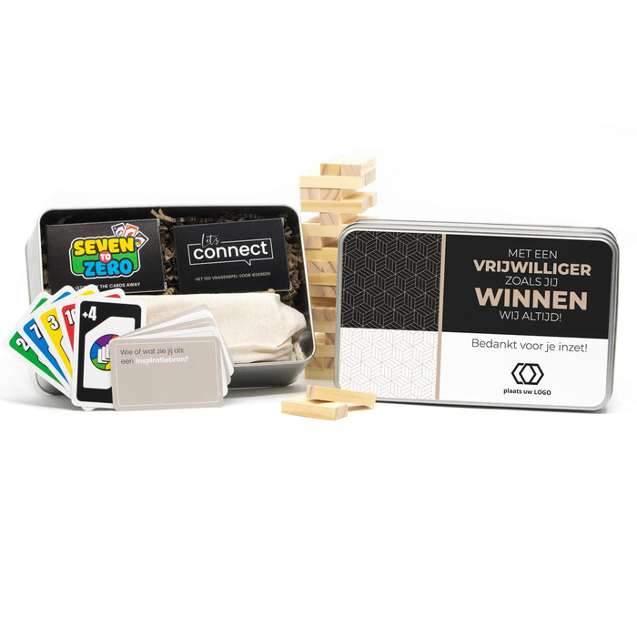 Gamepakket in blik - Vrijwilliger