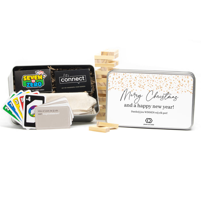 Gamepakket in persoonlijk blik - Kerst