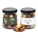 Glazen snoeppotje met kerst pearls - Kerst