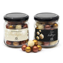Glazen snoeppotje met kerst pearls - Kerst
