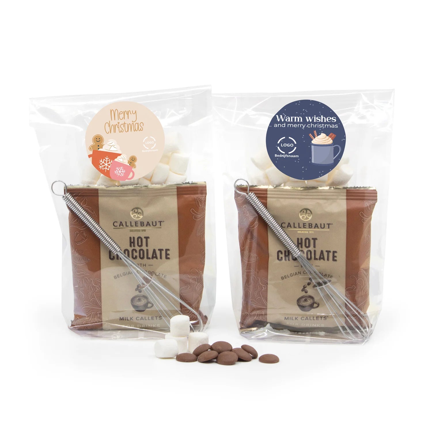 Hot Chocolate in zakje met eigen etiket - Kerst