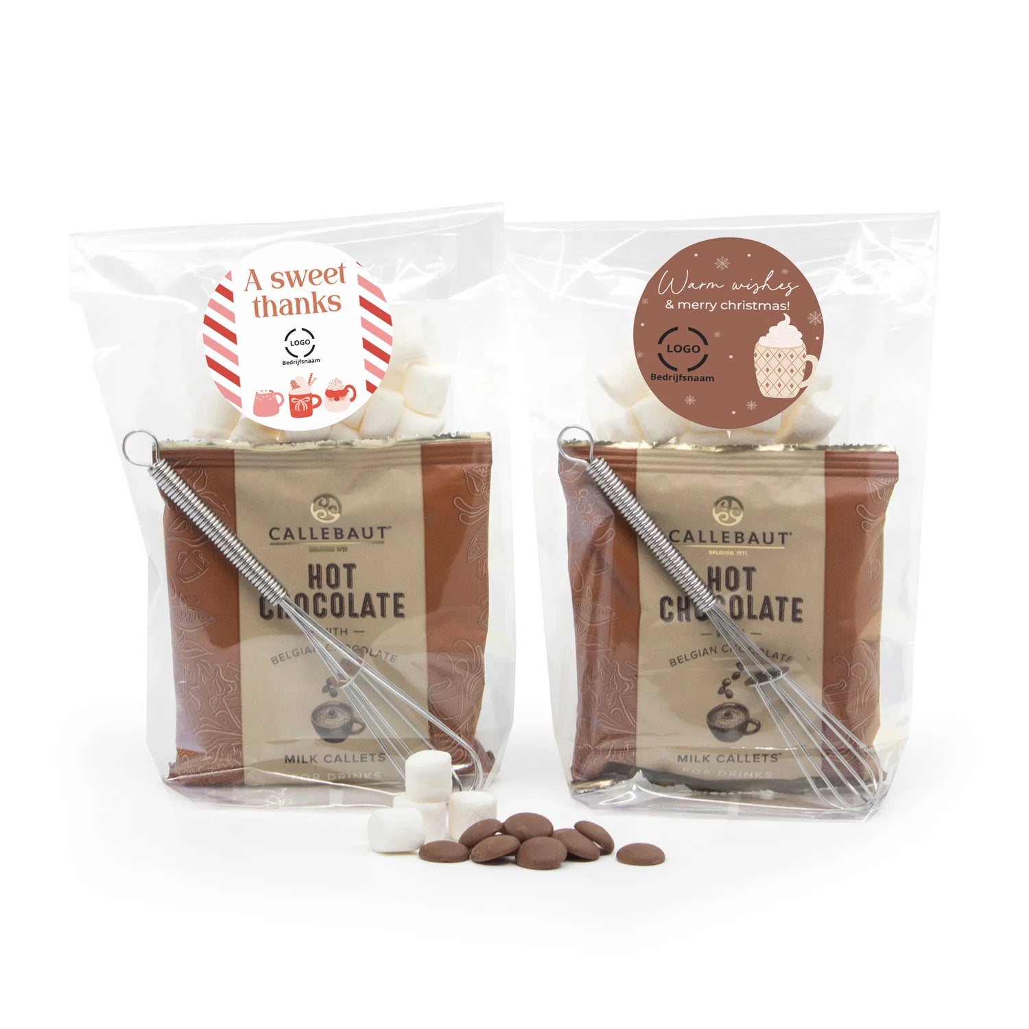 Hot Chocolate in zakje met eigen etiket - Kerst
