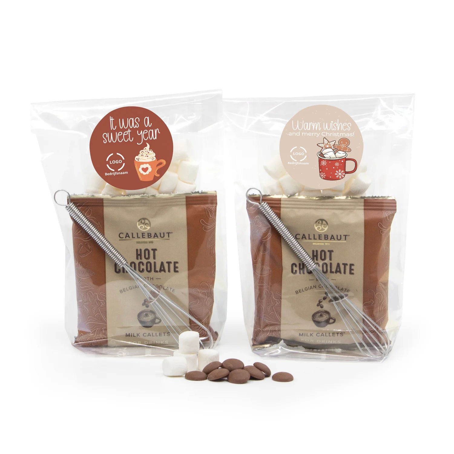 Hot Chocolate in zakje met eigen etiket - Kerst