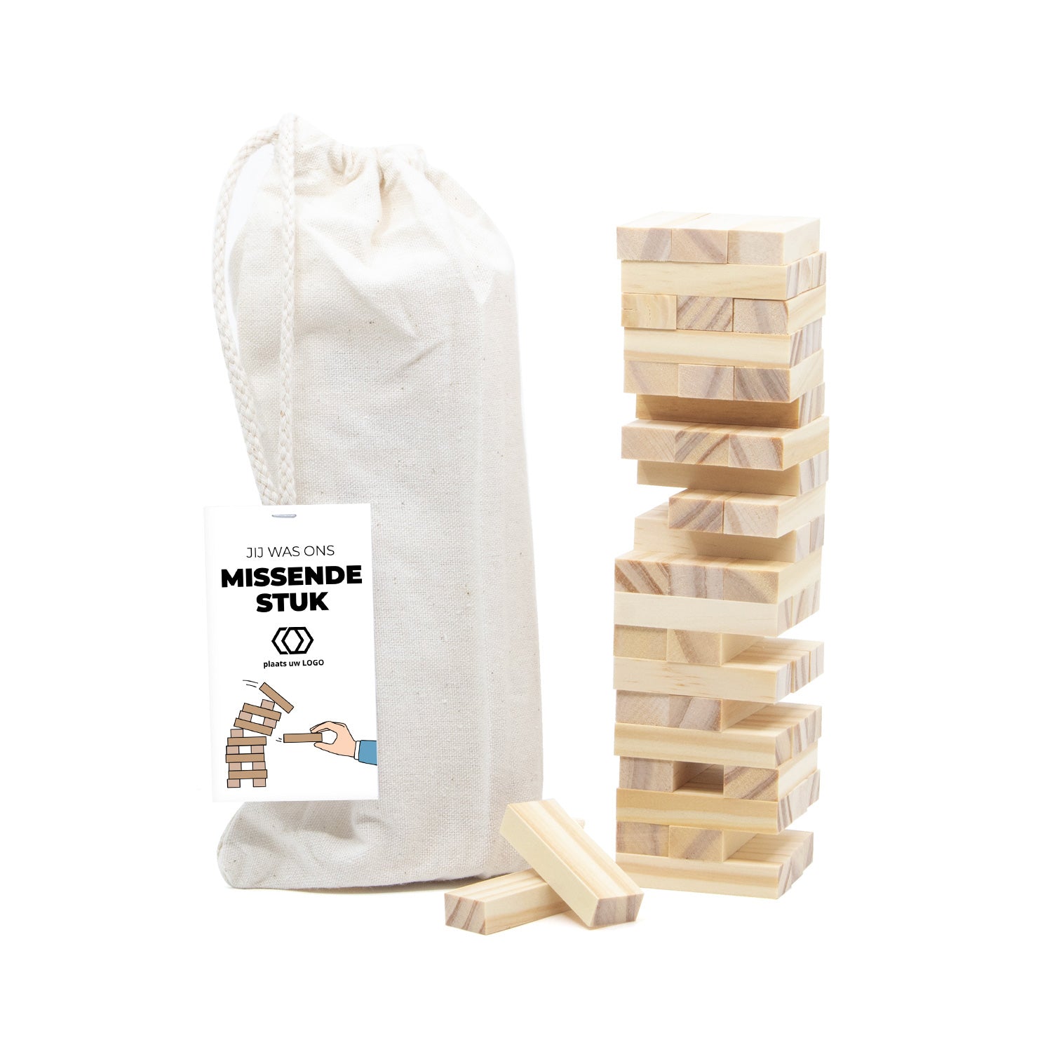 Jenga spel met eigen kaartje - Leraar