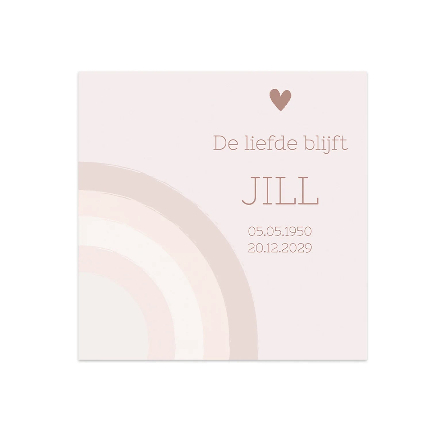 Dankbetuigingskaarten (10 x 10cm) - Uitvaart