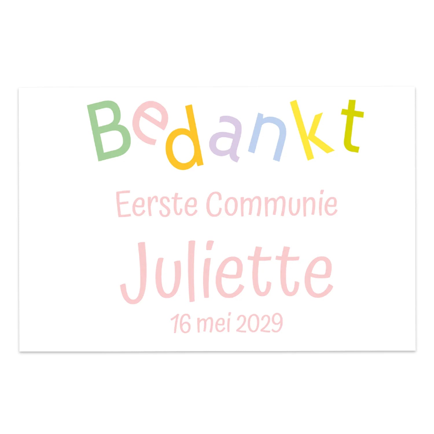 Kaartjes (15 x 10cm)- Communie meisjes