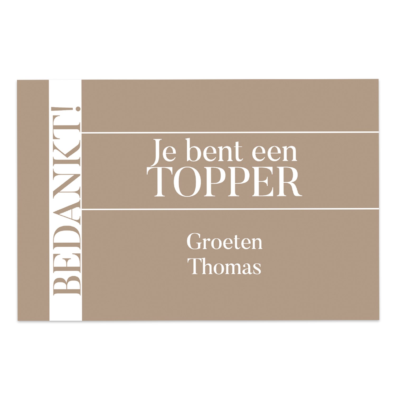 Persoonlijke kaarten (15 x 10cm) - Bedankt - Bedankjes.nl