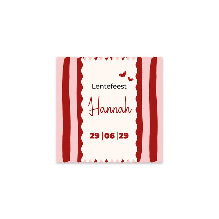 Kaartjes (5 x 5cm)- Communie meisjes