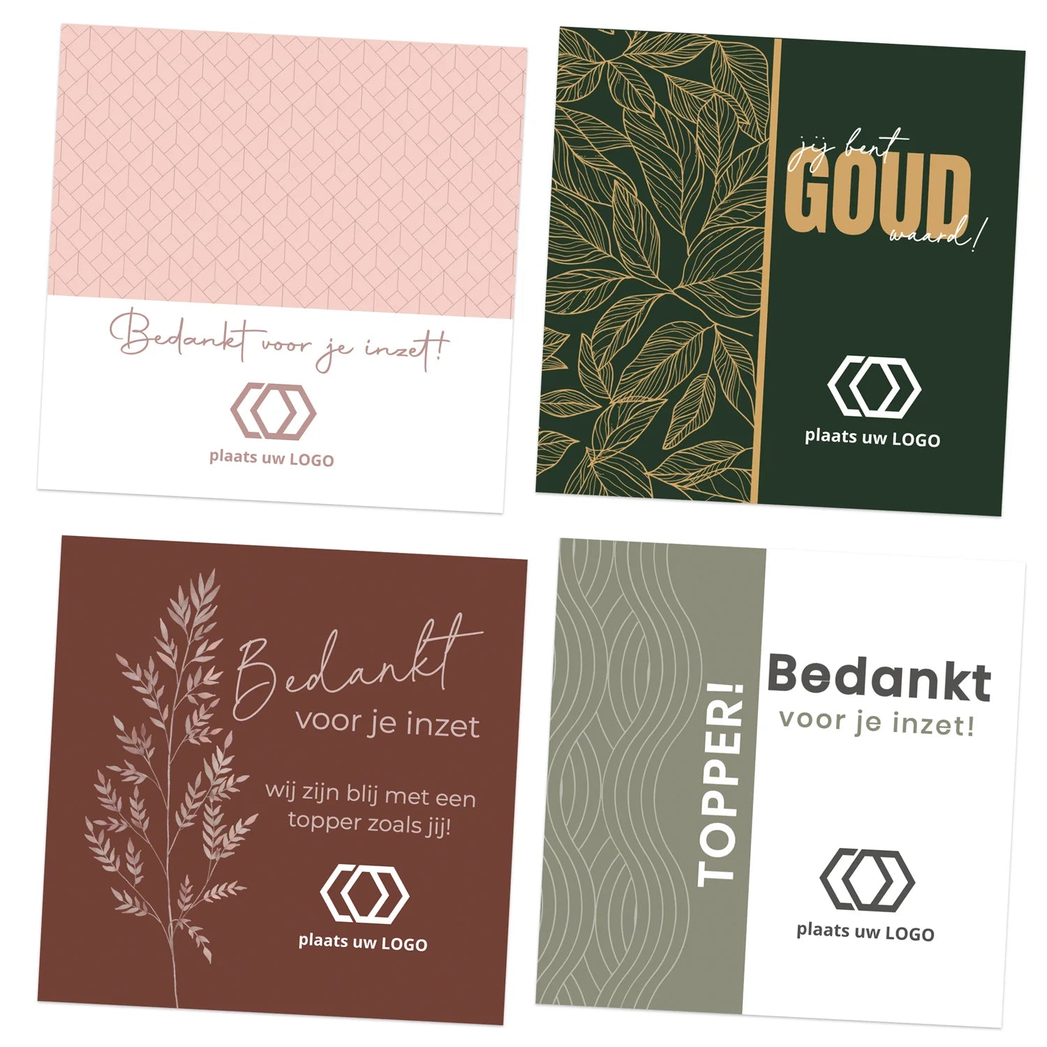 Kaartjes (10 x 10cm)- Zakelijk - Bedankjes.nl
