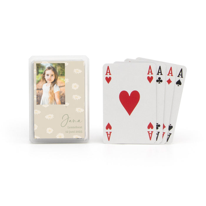 Kaartspel met eigen tekst en foto - Communie meisjes