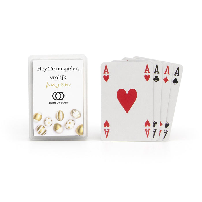 Kunststof kaartspel met eigen tekst - Pasen