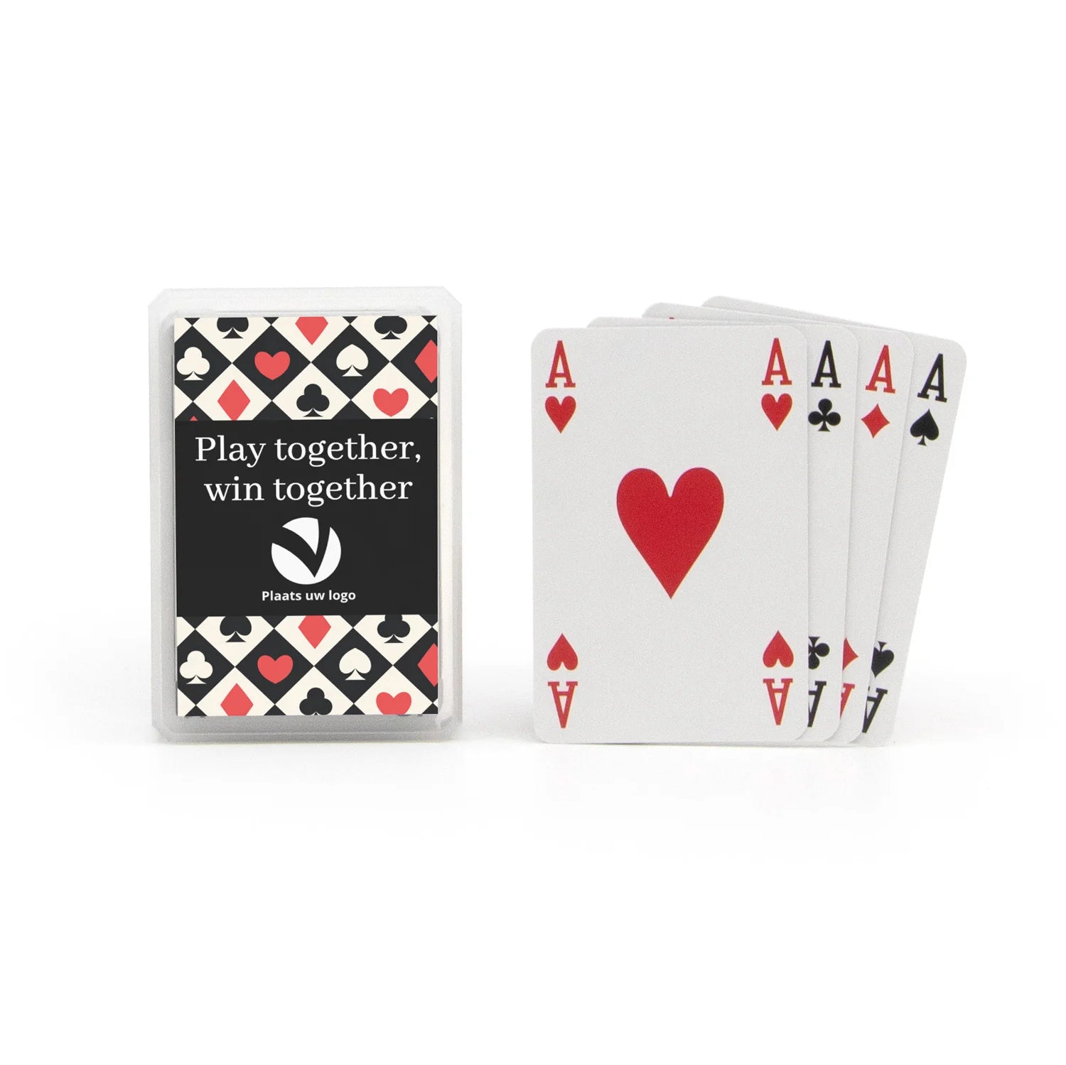 Kunststof kaartspel met eigen tekst - Zakelijk - Bedankjes.nl