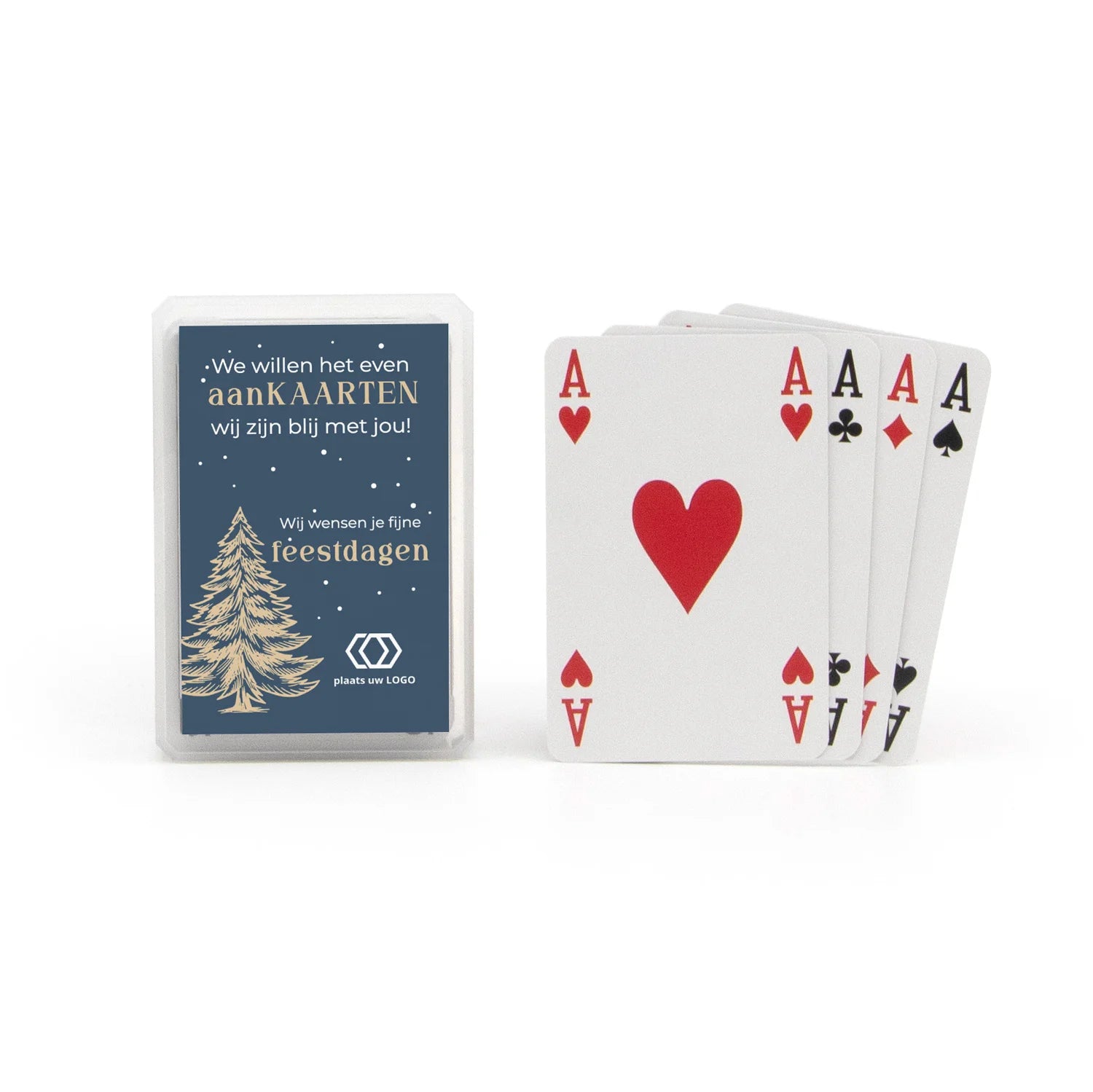 Kaartspel met eigen tekst en logo - Kerst - Bedankjes.nl