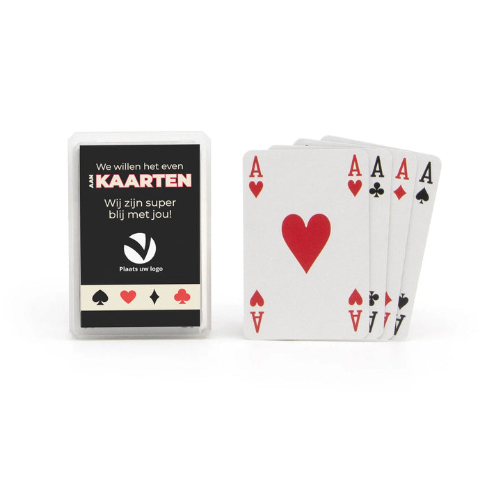 Kunststof kaartspel met eigen tekst - Zakelijk