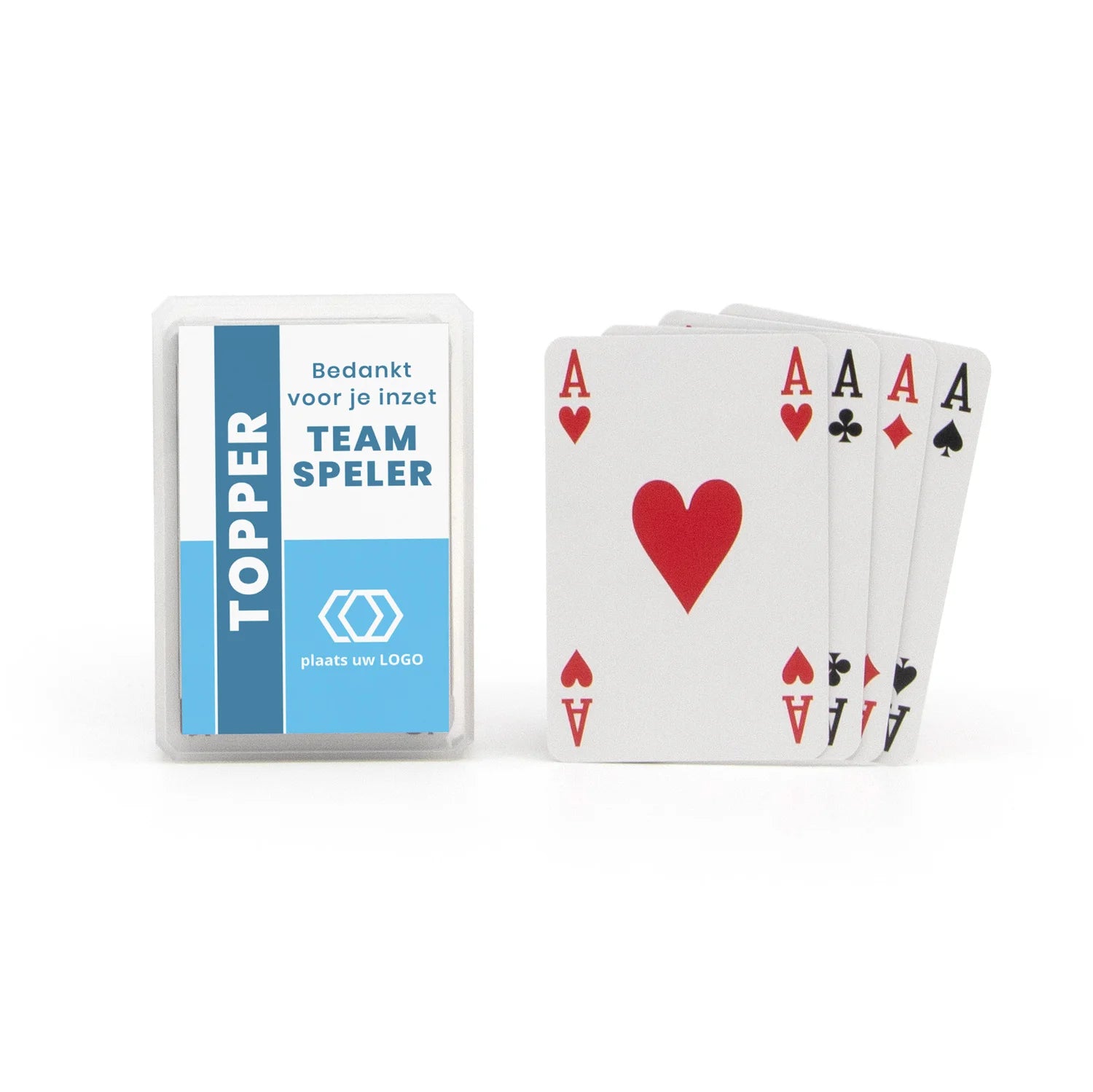 Kunststof kaartspel met eigen tekst - Zakelijk - Bedankjes.nl