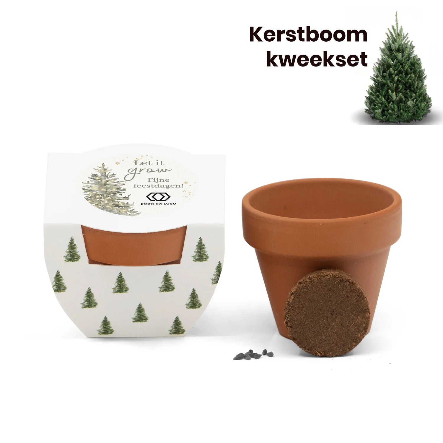 Let it grow! Kerstboom kweeksetje eigen etiket - Kerst
