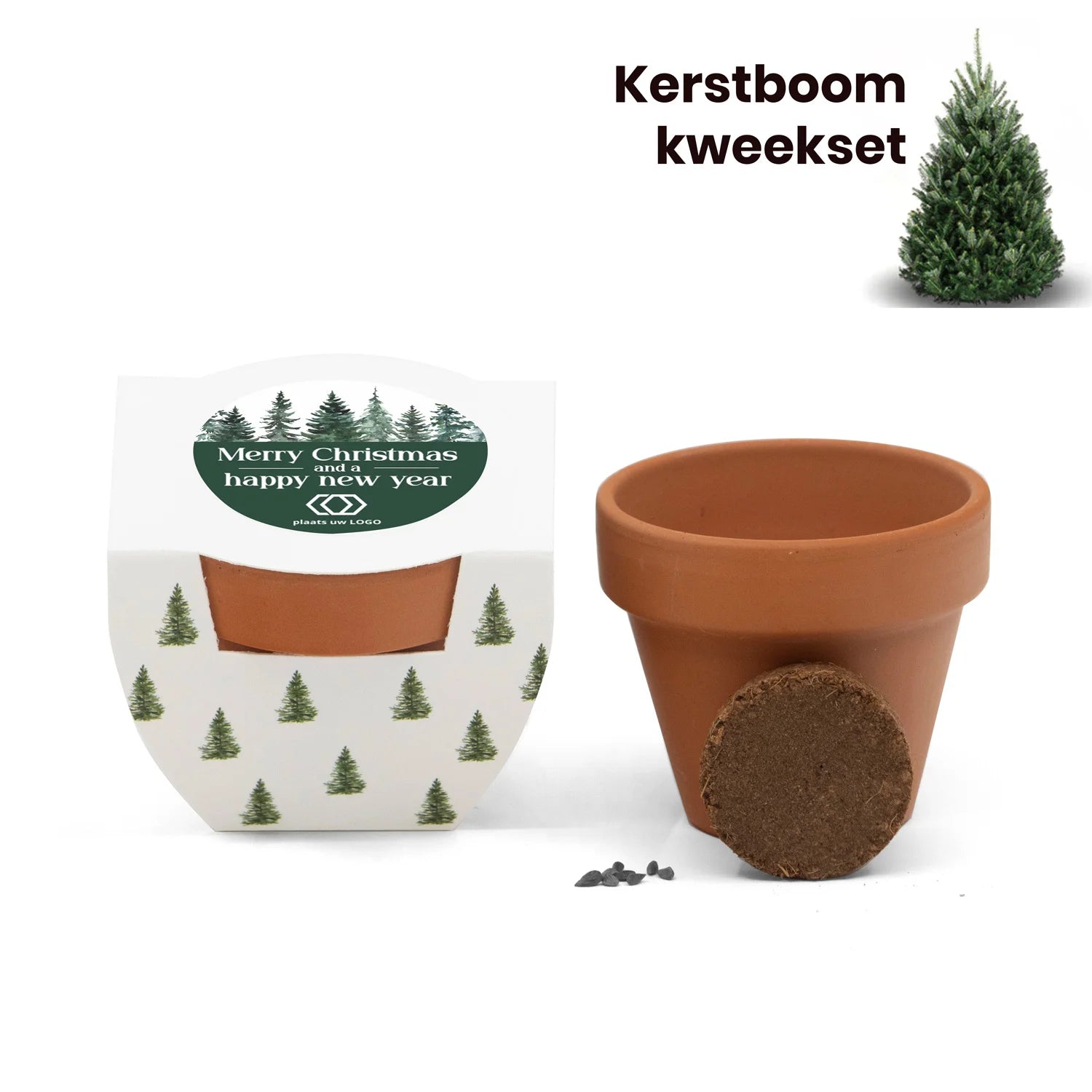 Let it grow! Kerstboom kweeksetje eigen etiket - Kerst