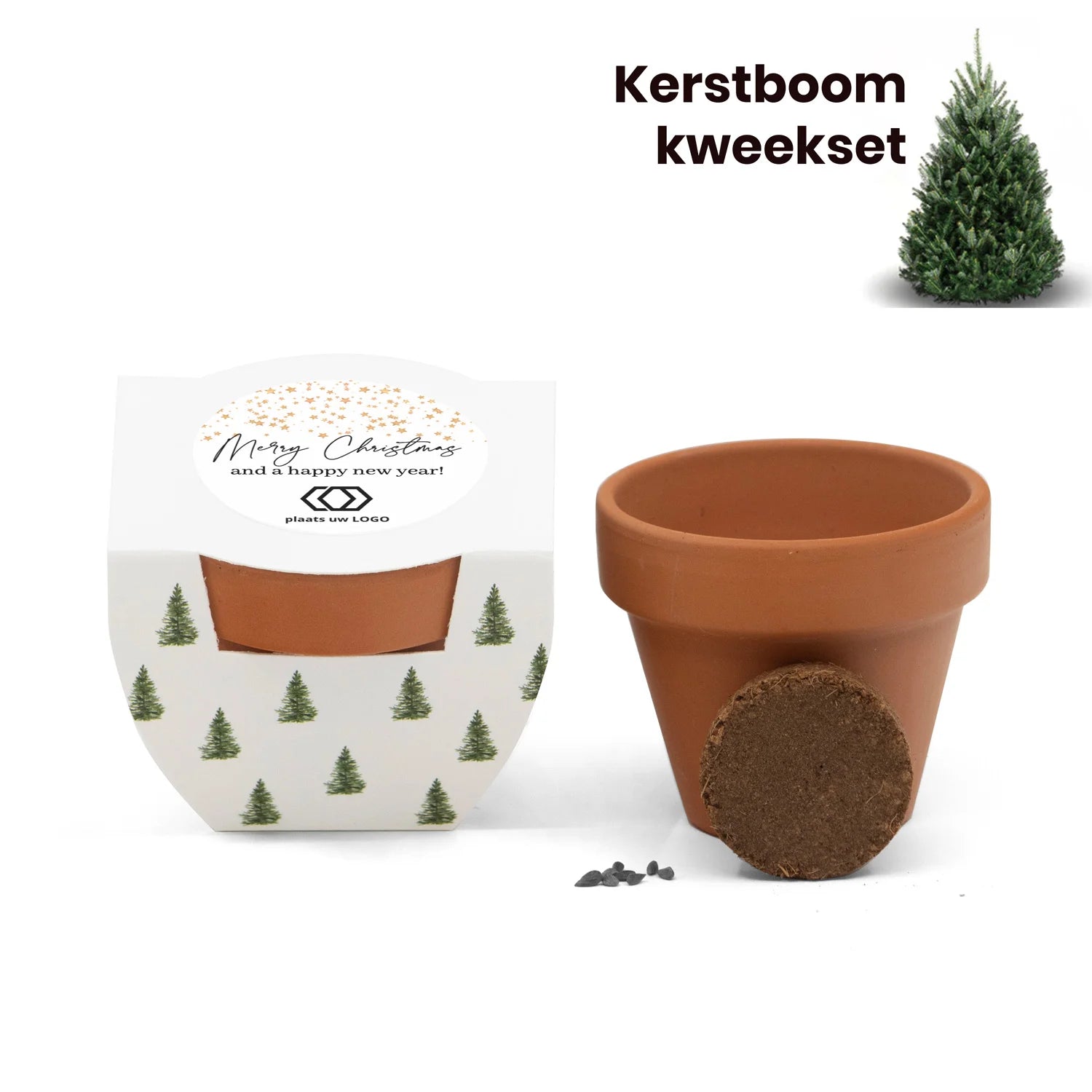 Let it grow! Kerstboom kweeksetje eigen etiket - Kerst