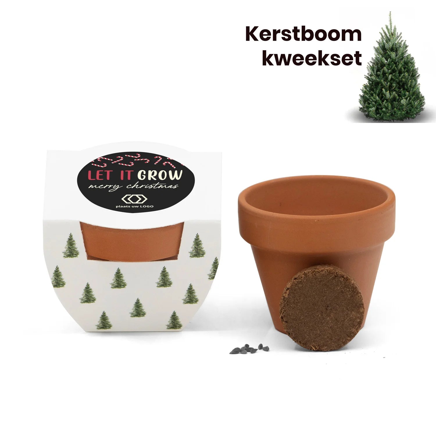 Let it grow! Kerstboom kweeksetje eigen etiket - Kerst
