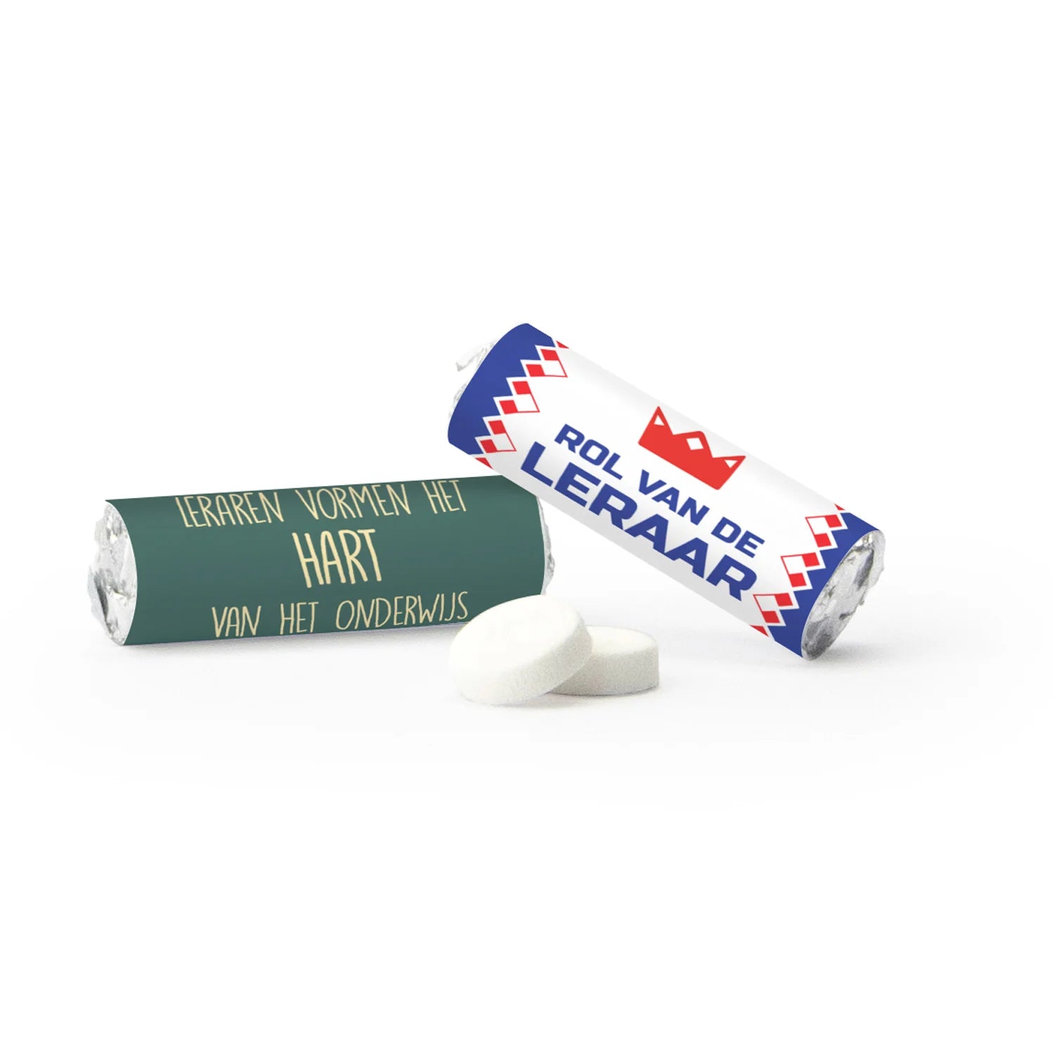 Mini KING Pepermunt met logo (50 stuks) - Leraar - Bedankjes.nl