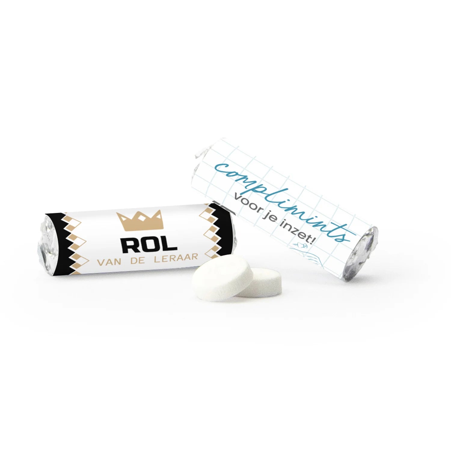 Mini KING Pepermunt met logo (50 stuks) - Leraar - Bedankjes.nl