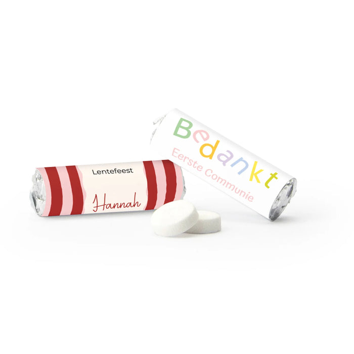 Mini pepermuntrolletjes (50 stuks) - Communie meisjes