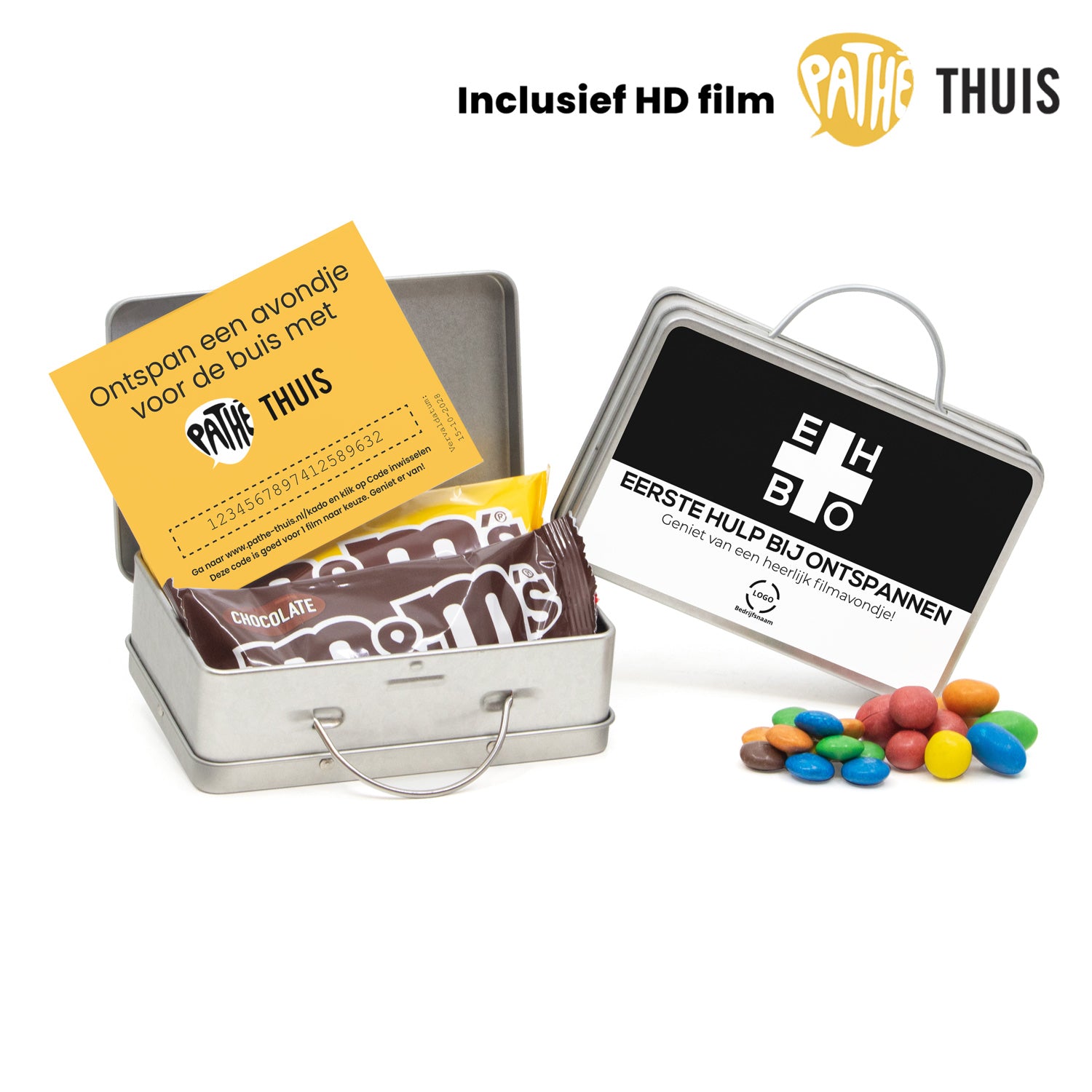 Persoonlijk koffertje met Pathé Thuis vouchercode - Bedankjes.nl