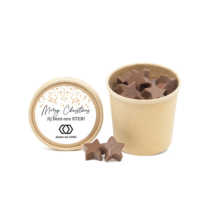 Kraftbeker met chocolade sterren - Kerst