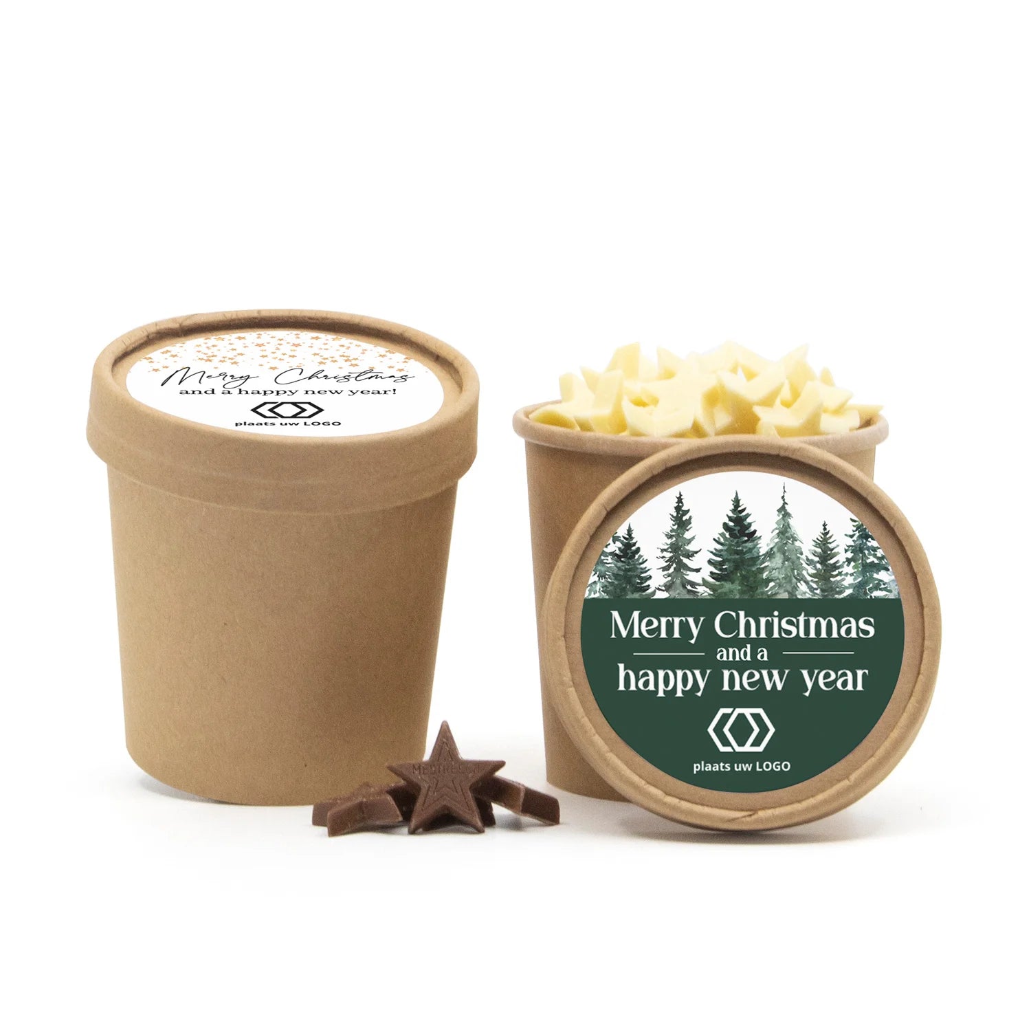 Kraftbeker met chocolade - Kerst - Bedankjes.nl