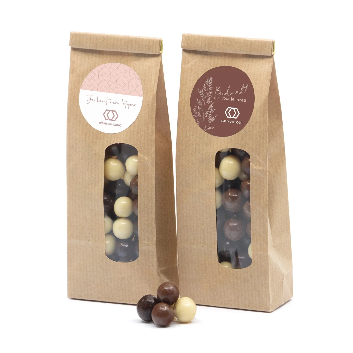 Kraftzakje met eigen etiket - Zakelijk